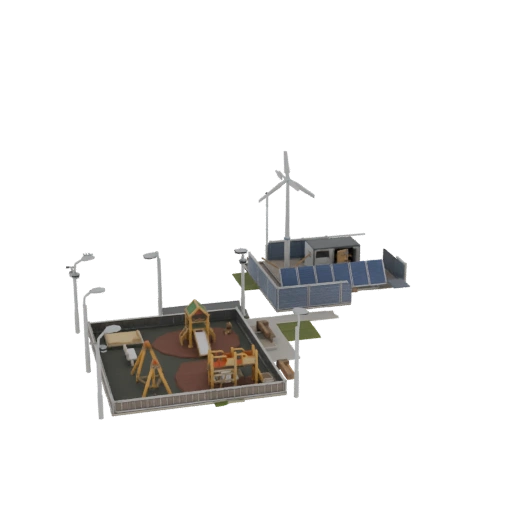 Eco-Friendly Playground and Energy Hub 3D Model