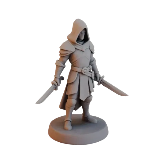 Medieval Tiefling Rogue Miniature STL