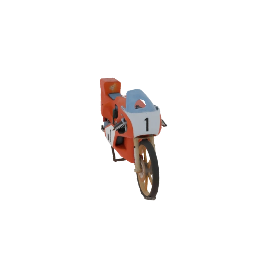 Retro Racing Motorcycle with Number 1