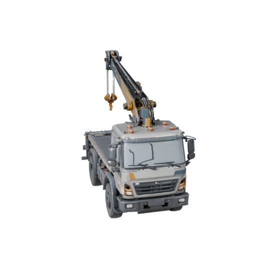 Camion gru 3D Model per Blender e Giochi - PBR realistico