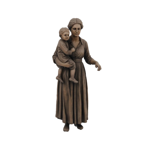 Mother and Child Bronze Statue