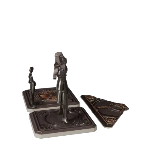 Anteprima modello 3D Token Astratto high poly che mostra scala, vista ravvicinata in studio, forma dell'icona e leggibilità s