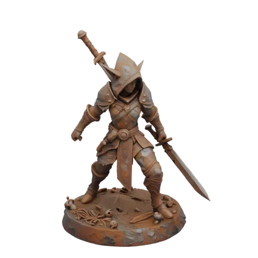 Fantasy Elf Rogue Miniature STL - Charging