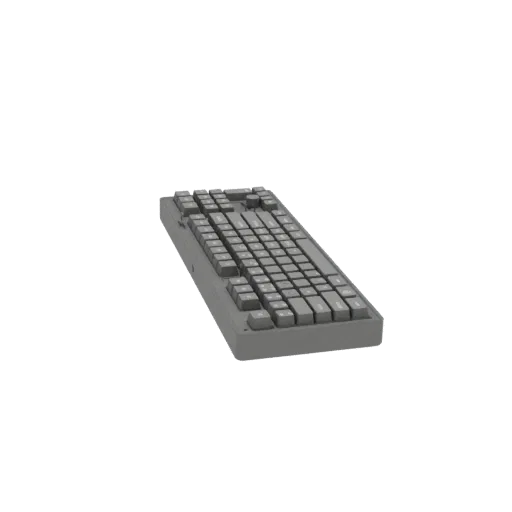 Corporate Keyboard Printable 3D model, isometric STL render, showing plastic, desk-scale silhouettes.