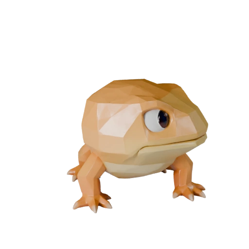 Modello 3D Salamandra Low Poly - Asset Unity con FBX | PBR