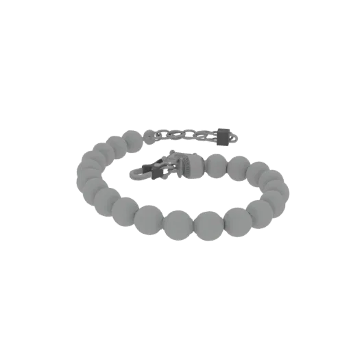 Pearl Necklace render detail 3D model, perspective studio render, highlighting necklace form and finish detail.