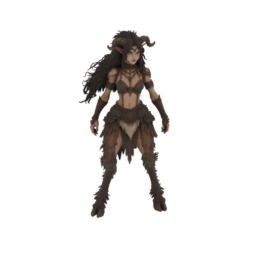 Female Satyr Warrior 3D Model