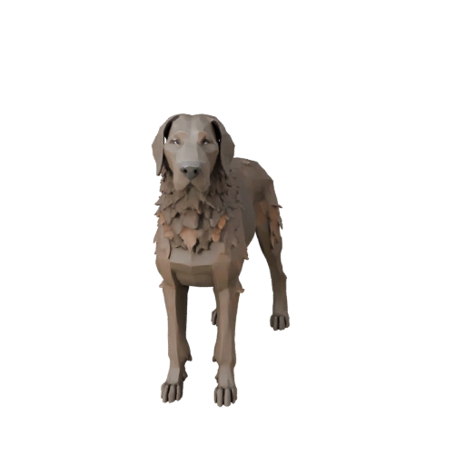 Modèle 3D Low Poly Dogue Allemand - Asset de Jeu Unity avec FBX