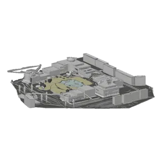 Modello 3D di una piazza cittadina moderna con fontana centrale, circondata da edifici contemporanei e percorsi, renderizzata