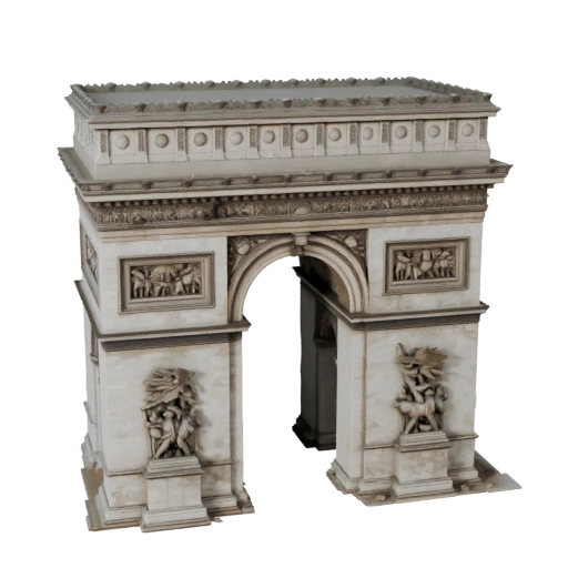 Modelo 3D del Arco del Triunfo - Activo Realista de Visualización Arquitectónica