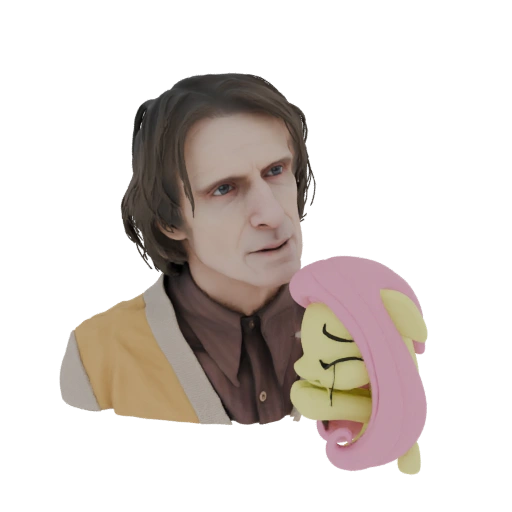 Arthur Fleck and Fluttershy 3D Model
