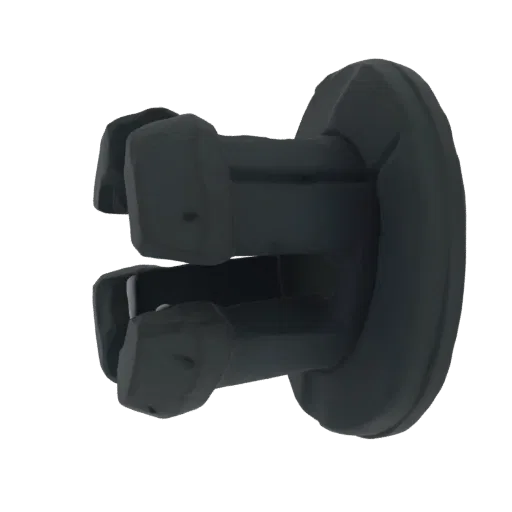 3D model of a dark, rough-hewn stone claw in a menacing, grasping pose against a white background.