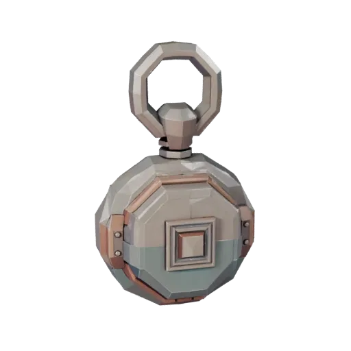 Symbolic Locket game ready 3D model, front-three-quarter studio render, showing pendant silhouette and surface contrast.