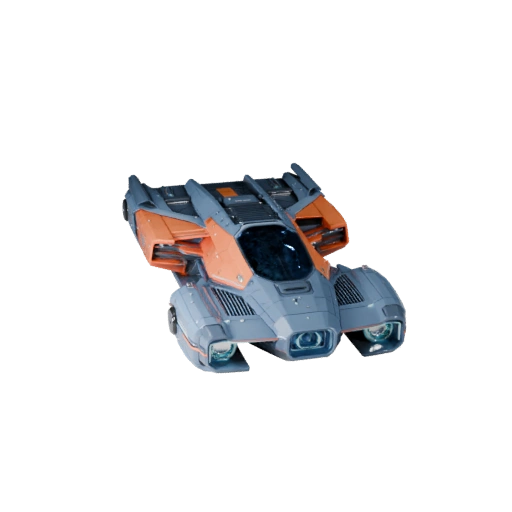 Летающий автомобиль 3D модель для Unity - Низкополигональный игровой ресурс