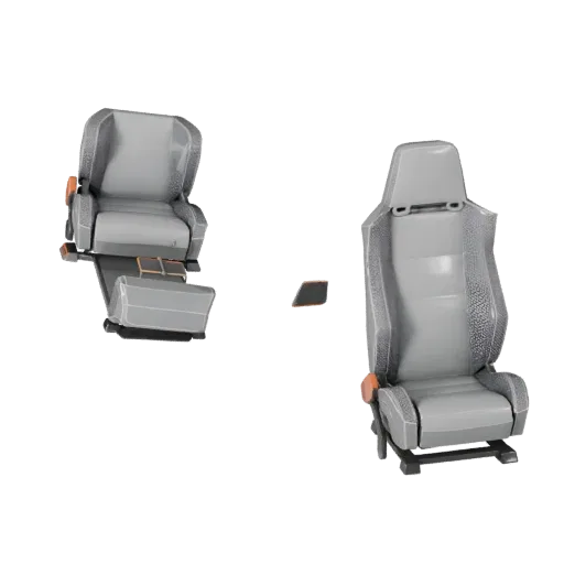 Low Poly Car Seat 3D Model for Unity & Unreal PBR Asset