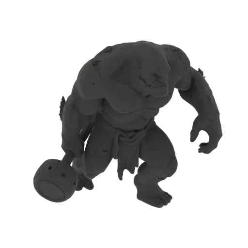 Dark Fantasy Icebound Troll Enemy Miniature STL