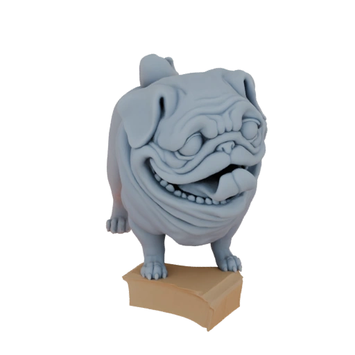 Grinning Pug Statue