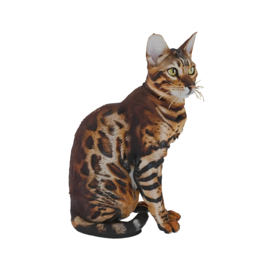 Bengal Cat Figurine 3D Model