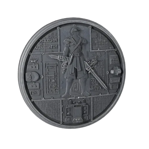 Abstract Objective Marker realistic 3D model preview showing scale, three-quarter view, icon shape and table readability