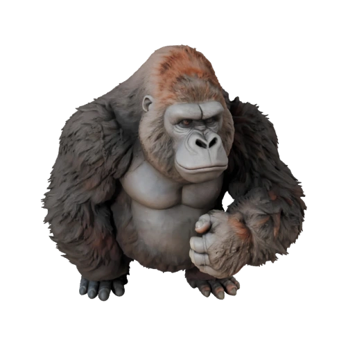 Modello 3D Gorilla Cartone Animato - Asset Stilizzato per Animazione | PBR
