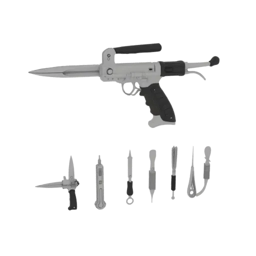 Diagnostic Scalpel Prop 3D model, three-quarter front view, AR viewer studio render, showing material detail and scale.