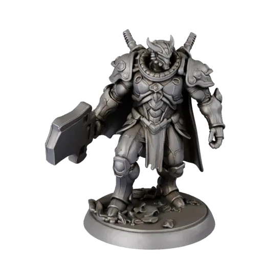 Aperçu du modèle 3D imprimable STL de Miniature de Bête Sci-Fi montrant la silhouette, angle d'affichage trois-quarts