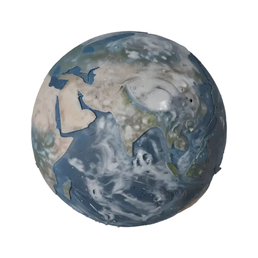 Earth Like Moon 3D model, three-quarter front view, Unreal Engine viewport, showing rock, spherical body scale.