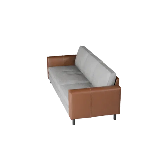 Sectional Modular Couch 3D model, living room, three-quarter front view, Unreal Engine viewport, woven fabric detail.