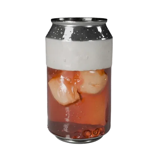 Cold Soda Can 3D model, three-quarter front view, Unity viewport, showing glass, container shape.