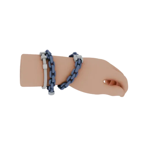 Beaded Bracelet print ready 3D model, front-three-quarter studio render, showing bracelet form, surface, and scale cues.