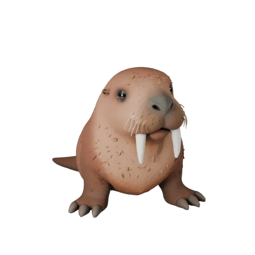 High Poly Walrus 3D Model - Detailed STL Asset for Printing