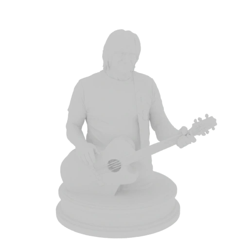 Guitarist Bust 3D Model