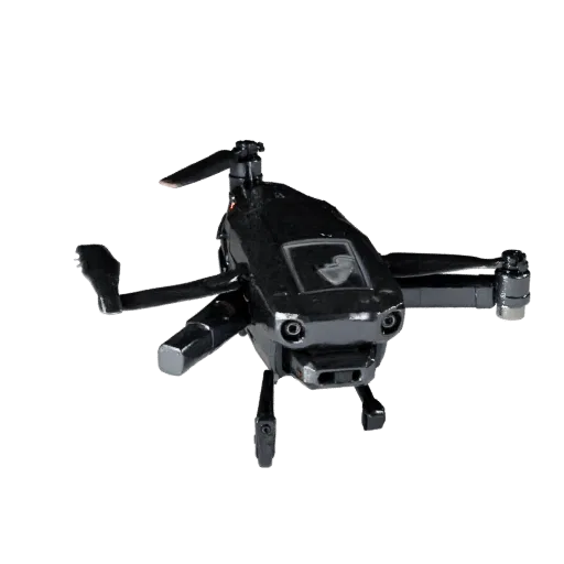 Modello 3D Drone Quadricottero High Poly, vista studio ravvicinata, asset veicolo high-poly con equilibrio delle ali, leggibi