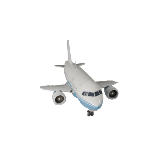 Aeronave Inspirada em Boeing Modelo 3D para Blender e Jogos -