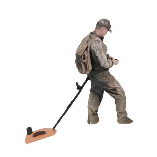 Georadar Operator with Metal Detector