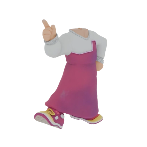 Masha Waving Finger 3D Model