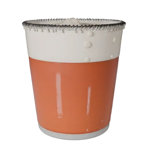 Cold Coffee Cup 3D model, three-quarter front view, AR viewer studio render, showing glass, container shape.