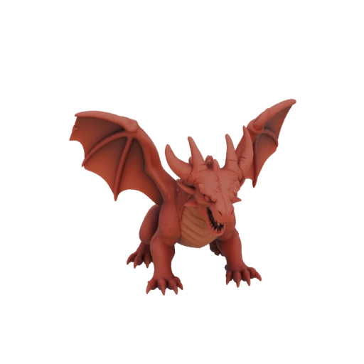 Fantasy Wilder Drache Boss Miniatur STL