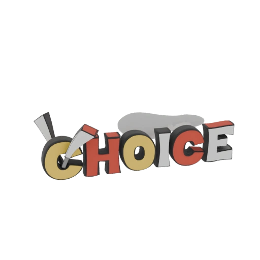 Choice 3D Text Logo