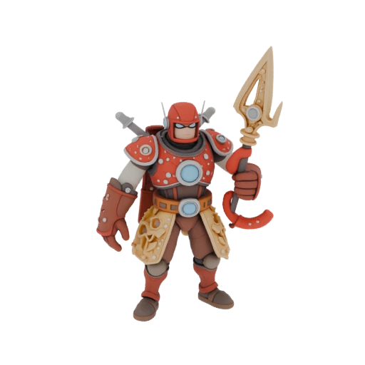 Steampunk Warrior with Trident