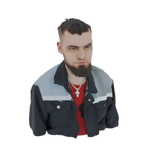 Man in Work Jacket 3D Model