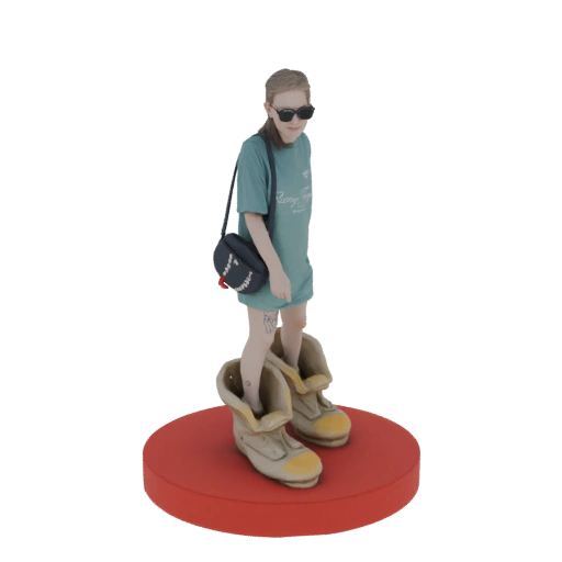 Giant Boots Girl 3D Model