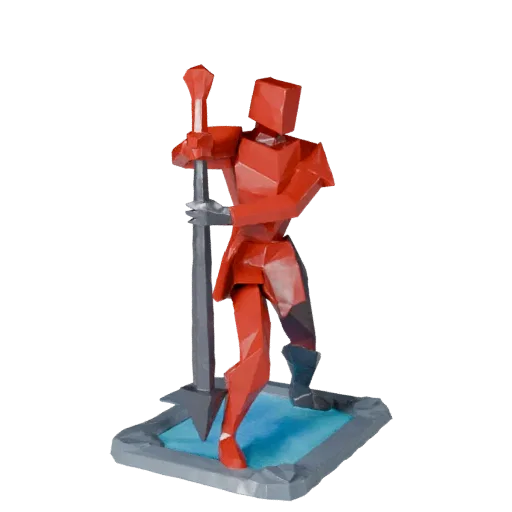 Strategy Meeple Set low poly 3D model preview showing scale, three-quarter game view, icon shape and table readability