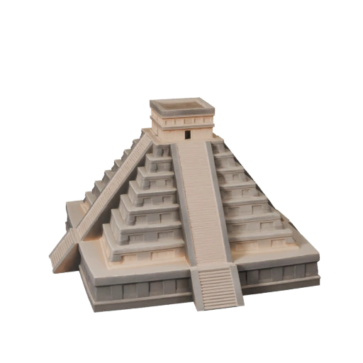 Piramide Stilizzata di Chichen Itza Modello 3D - Asset di Gioco
