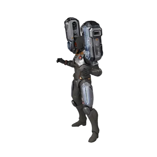 Holographic Energy Cell 3D model, three-quarter front view, Unreal Engine viewport, showing material detail and scale.