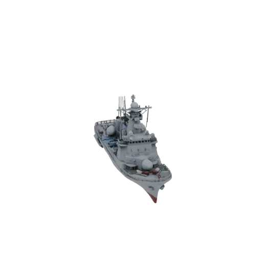 3D model of Project 22160 warship "Vasily Bykov", front and side view