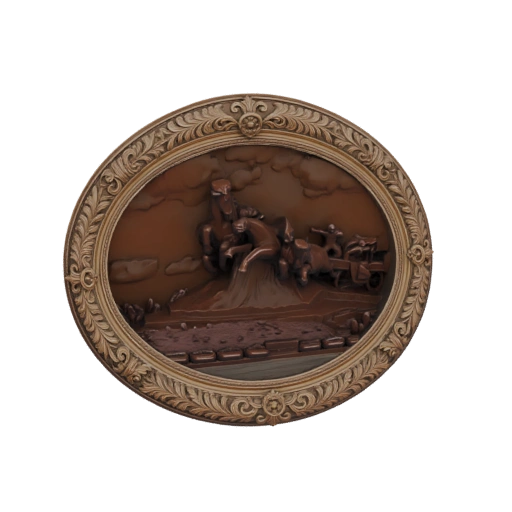 Oval Relief of a Chariot Race