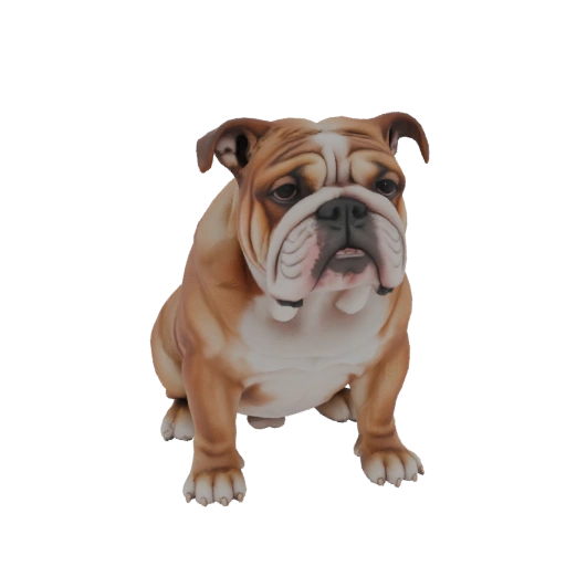Bulldog Statue 3D Model