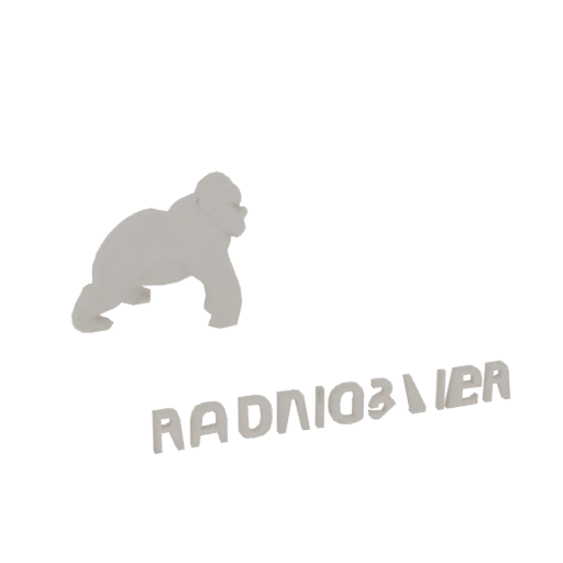 Gorilla Silhouette with Text