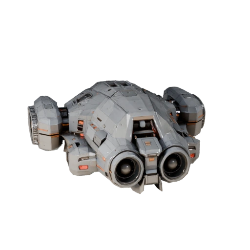 Modèle 3D de Vaisseau Spatial Cargo Low Poly pour Unity & Unreal